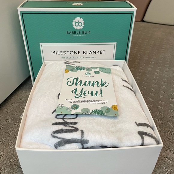 NEW Babble Bum Milestone and Holiday Baby Blanket - Picture 7 of 8